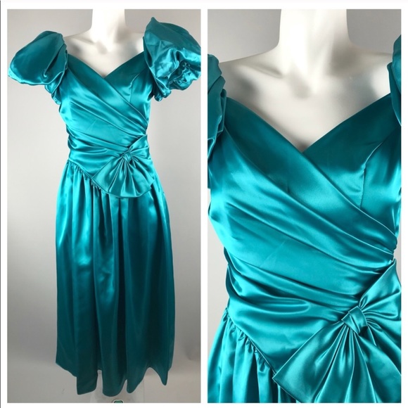 puffy shoulder dress 80s